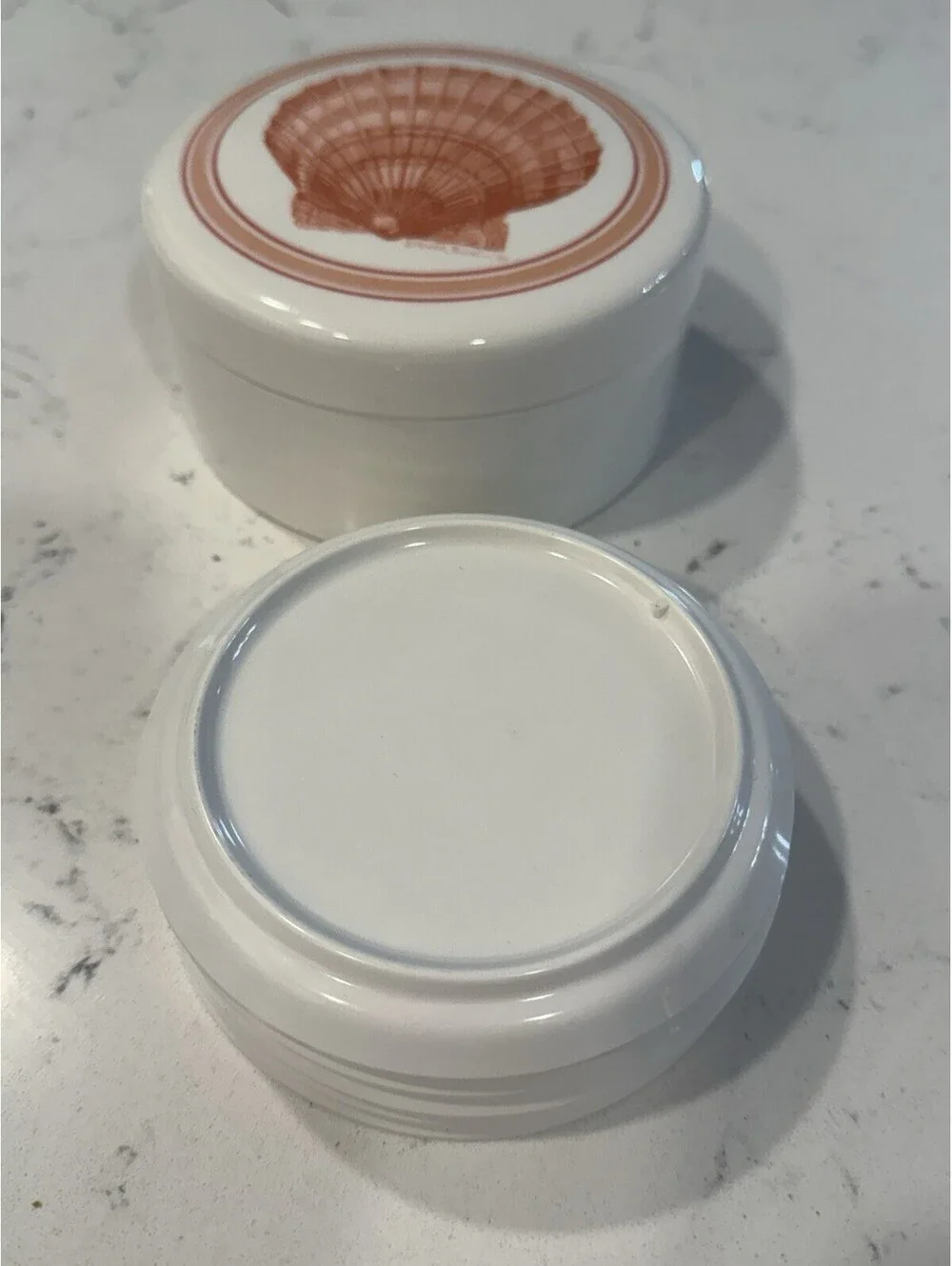 Roger Bucklin Vintage Coasters Set of 5 w/Holder Shell Melamine